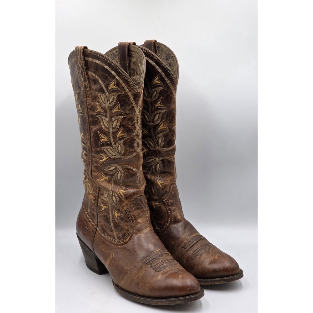 Ariat Desert Holly Western Cowboy Boots Women's 7.5B Pearl Brown Leather 1001410